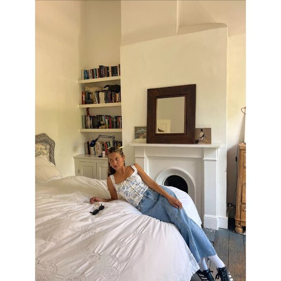 House of CB Blue and White Floral Corset Top - Picture 4 of 16